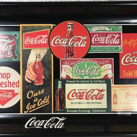 NWOT Vintage Coca-Cola 'Sign Art' Longline Rectangular Tray - Picture 3 of 15